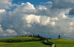 house and stormy sky