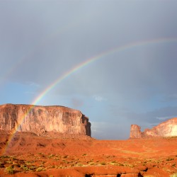 monument valley with rainbow
